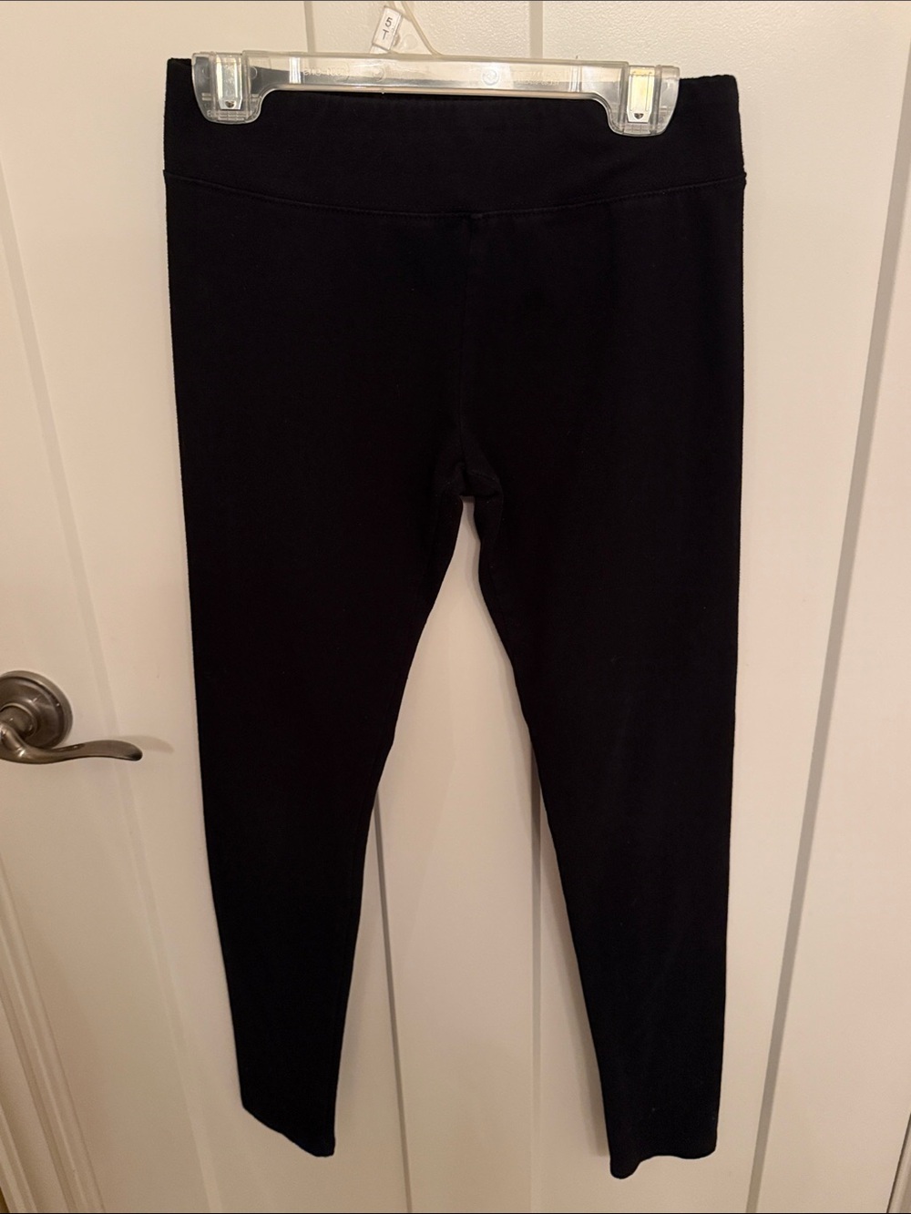 Girls' Black Active Leggings with Subtle Triangle Logo